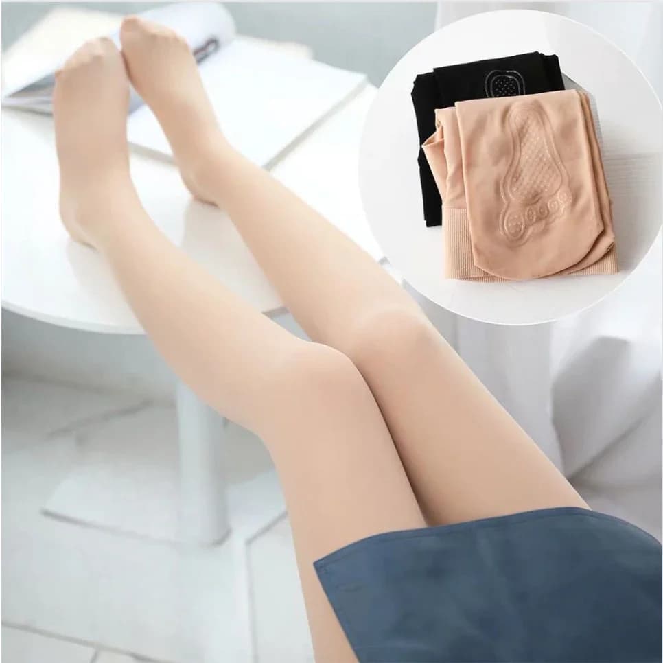 Collant con fondo in silicone da donna Calze sottili tinta unita Primavera Autunno Collant anti-gancio in materiale trasparente nudo trasparente sexy