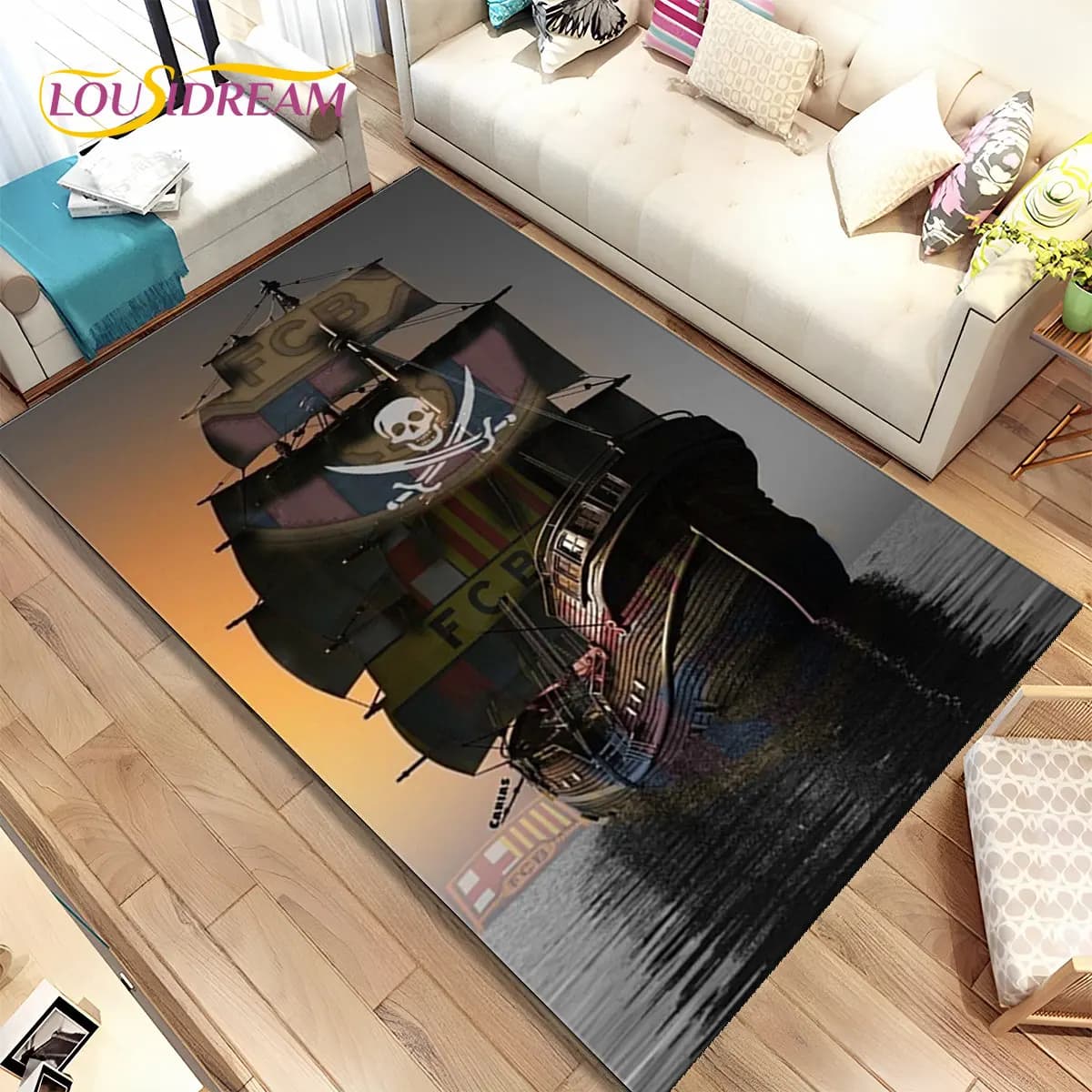 A Pirate Boat,Barque,Boat Ship Area tappeto, tappeto tappeto per la casa soggiorno camera da letto per bambini divano zerbino Decor, tappetino antiscivolo