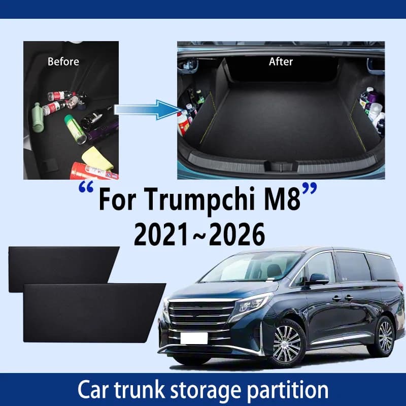 Accessori auto Per Trumpchi M8 2021 ~ 2026 2025 2024 Tronco Partizione di Stoccaggio Multifunzione di Stoccaggio Auto Parti Interni organizzatore