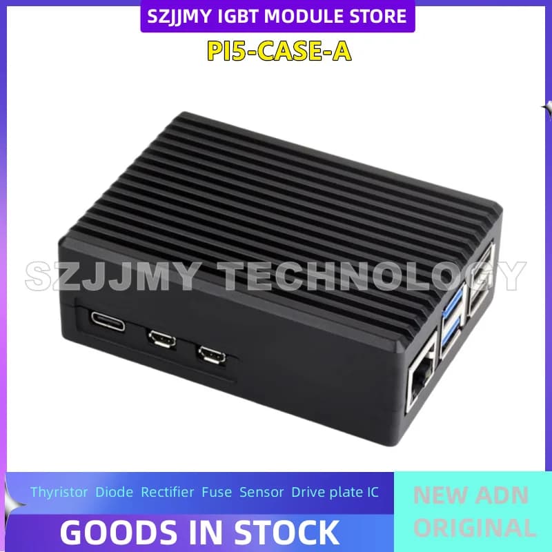 Raspberry Pi 5 / metal shell with cooling fan optional color NEW ORIGINAL IN MAGAZZINO