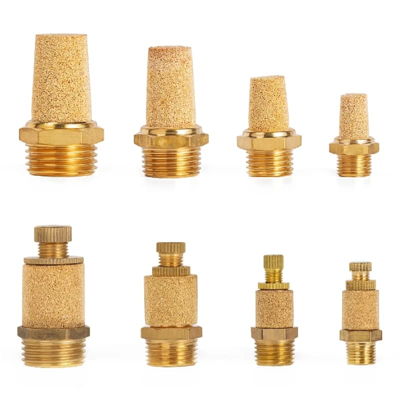 1PC Pneumatic Discharge Silence M5 1/8 1/4 3/8 1/2 3/4 BSP Male Filling For Air Rumor Adjustable Brass Long Short STL SLL