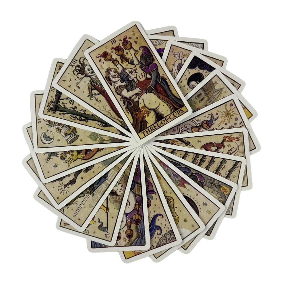 Moon Tarot Della Luna Deck Cards A 89 Oracle English Visions Divination Illustrated Edition Board Playing Games