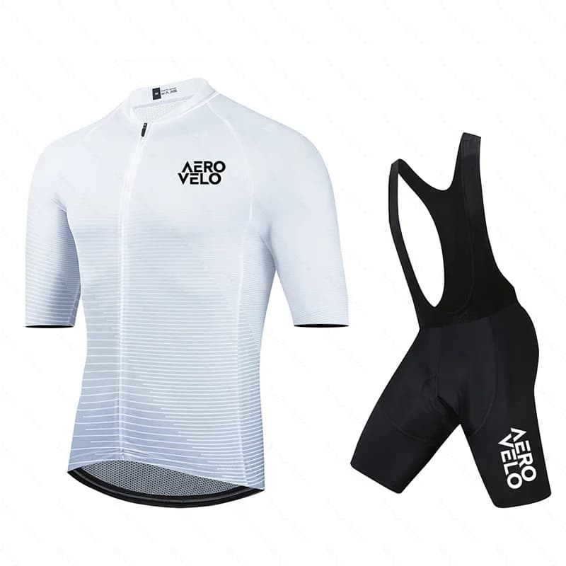 New AERO VELO Summer Men Short Sleeve Cycling Jersey Set Breathable MTB Bike Cycling Clothing Maillot Ropa Ciclismo Uniform Kit