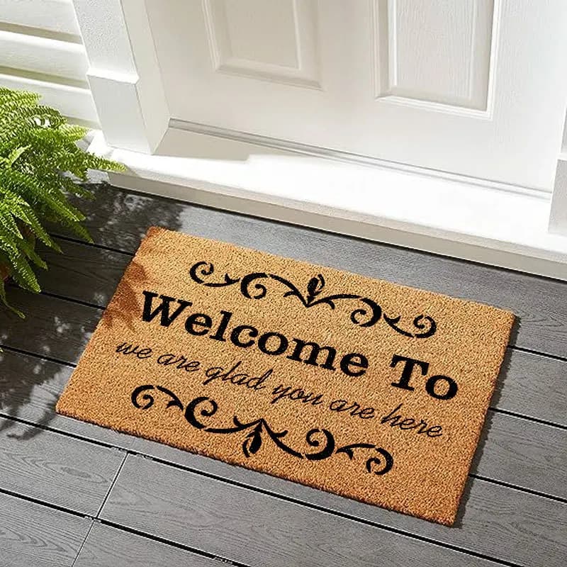 VIKAMA Entrance Door Mat For Living Room And Bedroom American Style Non-Slip Stain-Resistant And Easy To Clean Rug For Home Deco