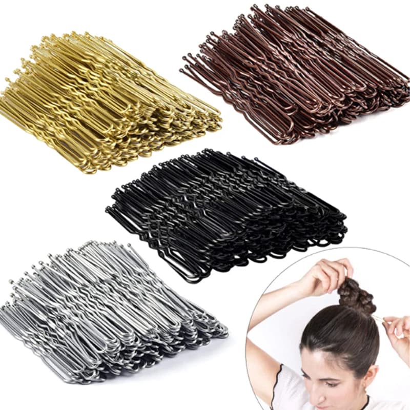 50 Pezzi/Sacchetto 6cm/7cm Mollette per Capelli a U in Lega, Fermagli per Capelli Ondulati, Mollette Semplici in Metallo, Accessori per Acconciature da Sposa