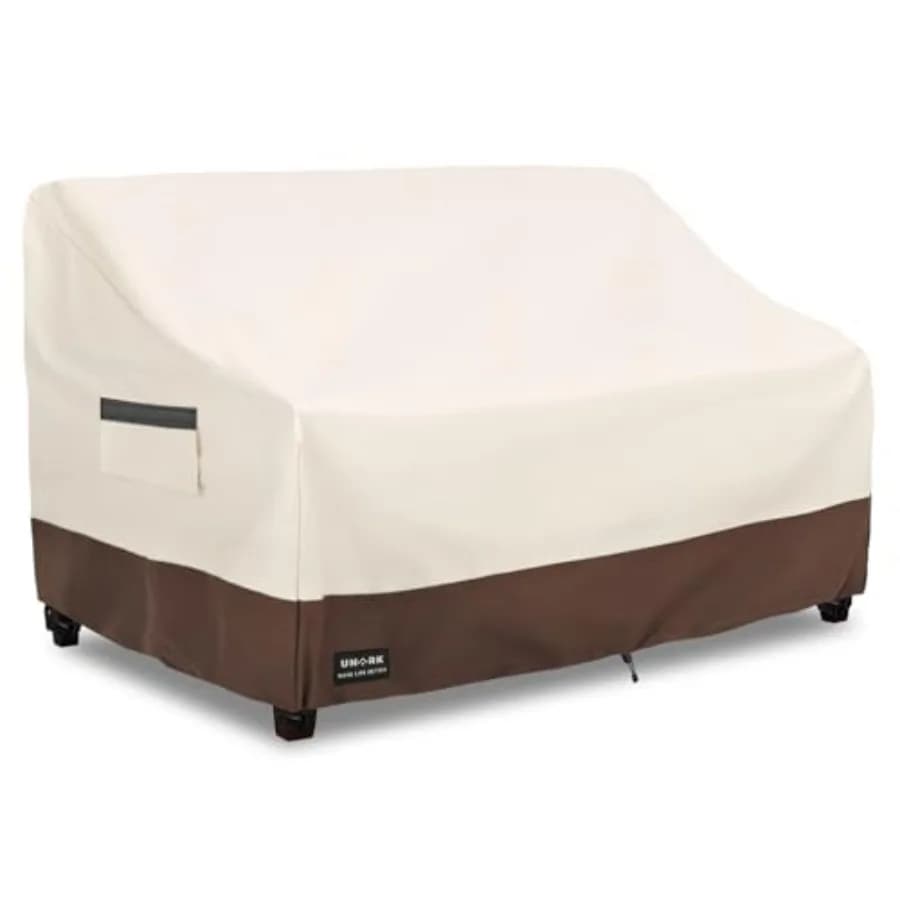 Copertura per Divano da Esterno a 3 Posti, Resistente, Impermeabile, per Mobili da Giardino, 76L x 33P x 32H Pollici, Copertura per Divano da Patio Impermeabile