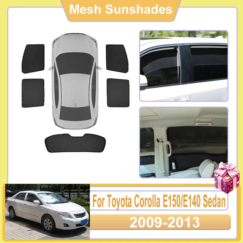 Accessori per Toyota Corolla E150 E140 Sedan 2009-2013, Parasole per Finestrini Auto, Schermo Protettivo, Rete Parasole