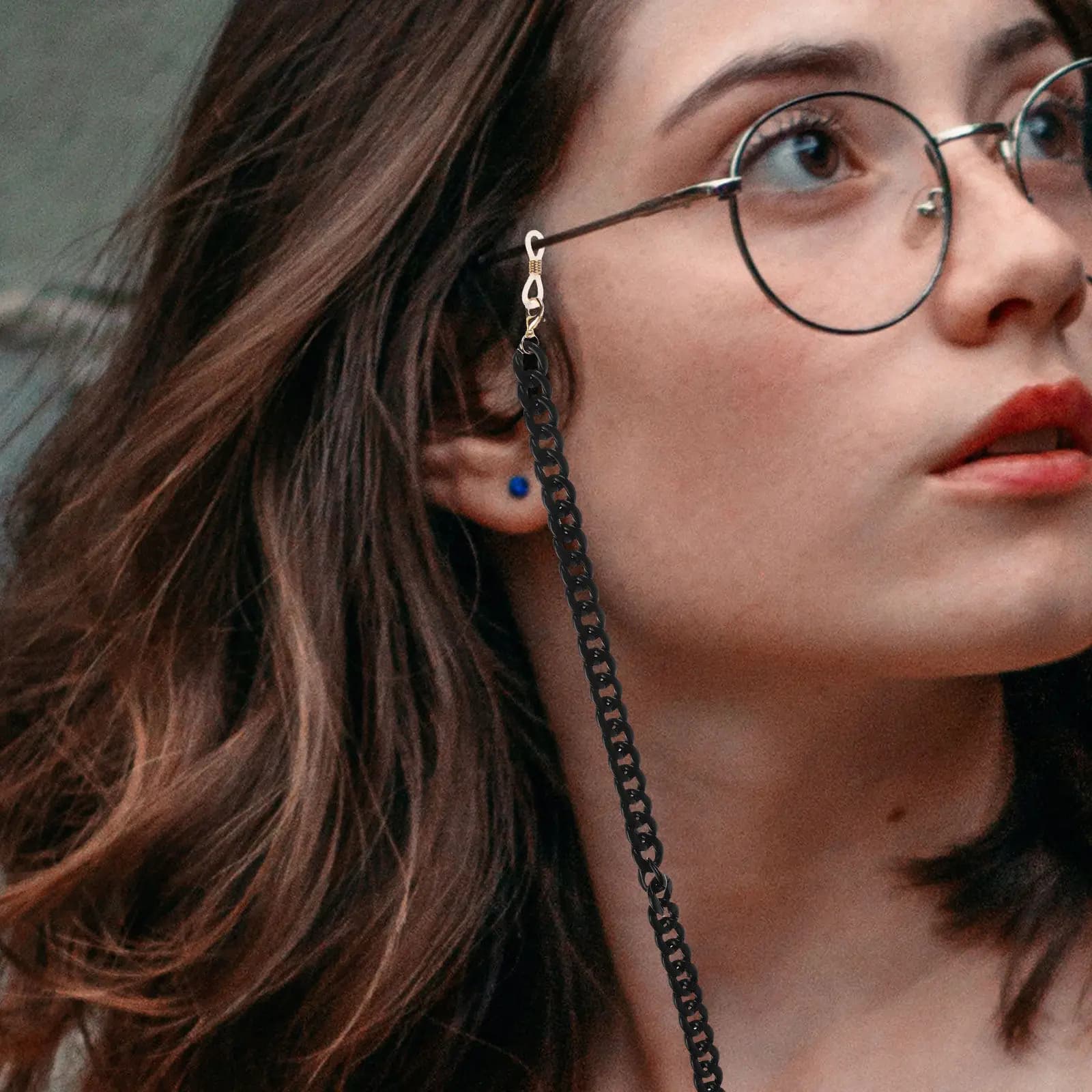 1Pcs Acrylic Glasses Chain Non-Skid Multi-Purpose Eyeglasses Hanging Cord for Face Masks Anti-Fall Protection Fashion Accessory