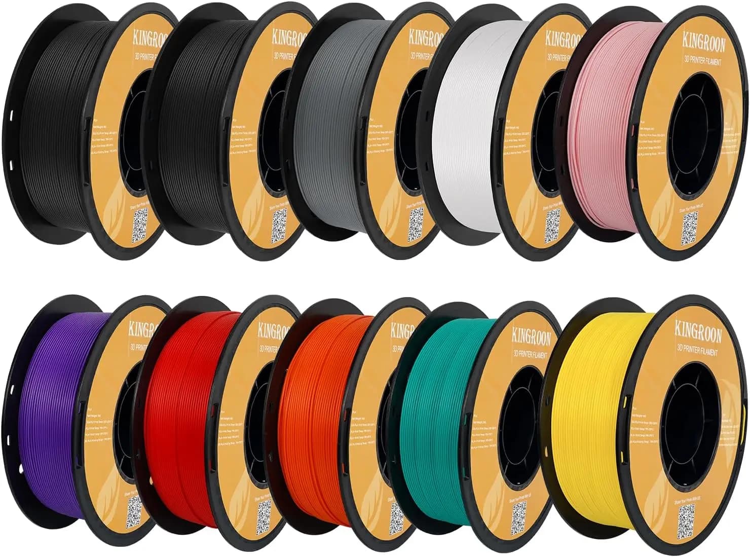 Kingroon High Speed PLA Bundle 3D Printer Filament 1.75mm, 3D Printer Rapid Filament for 30-600mm/s Hyper Printing Filament, Dim