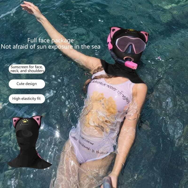 Maschera Subacquea Integrale con Protezione UV per Nuoto e Immersioni, Copricapo Elastico per Sport Acquatici