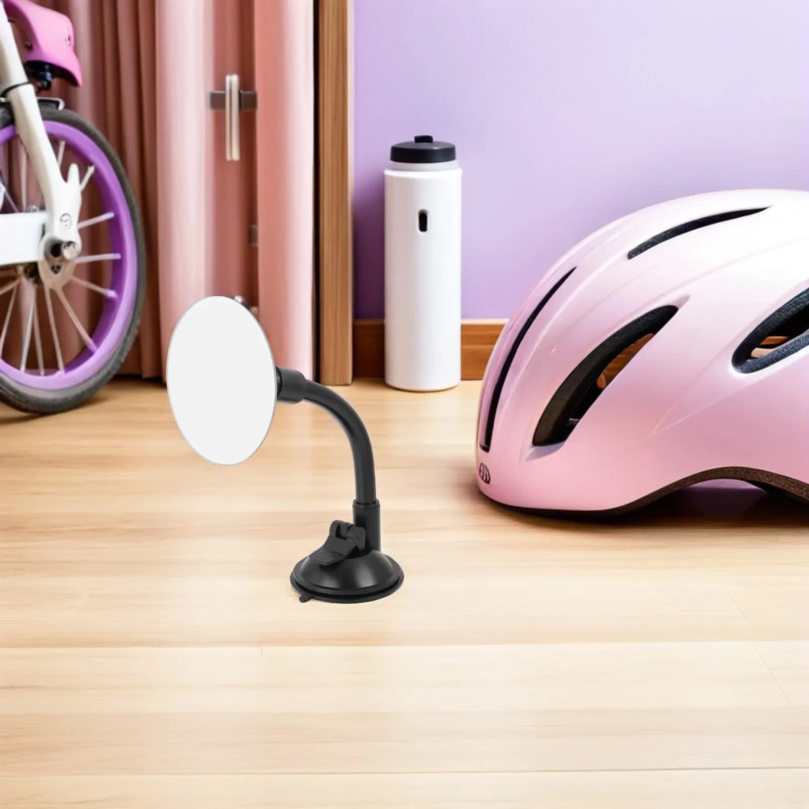 2 Pezzi Specchietto Retrovisore Interno Universale con Ventosa, Braccio Regolabile e Rotante, Accessori per Monitoraggio Bambini in Auto