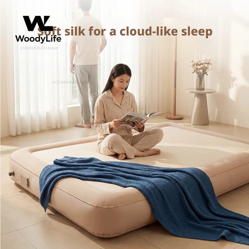 Camping Mattress 20CM Thick Brushed Surface Portable Air Bed Car Floor Tent Home Guest Furniture Home