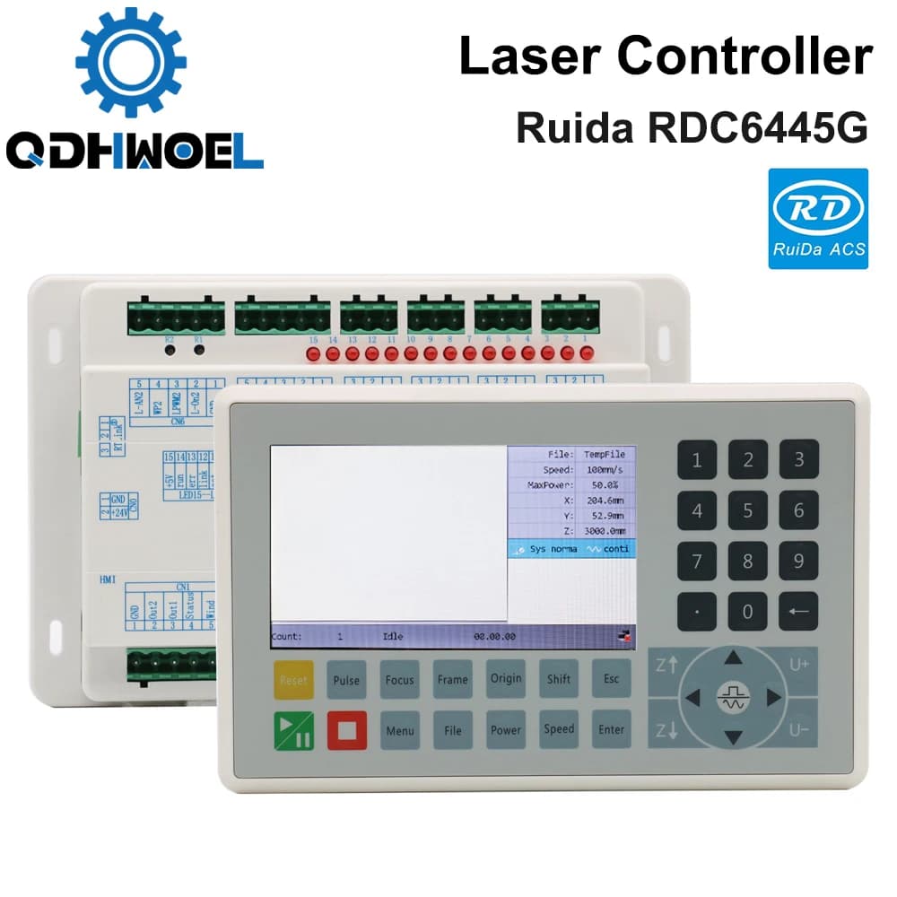 QDHWOEL Ruida RDC6445 RDC6445G RDC6445S Controllore Laser CO2 per Macchina da Taglio e Incisione Laser, Aggiornamento RDC6442 RDC6442G