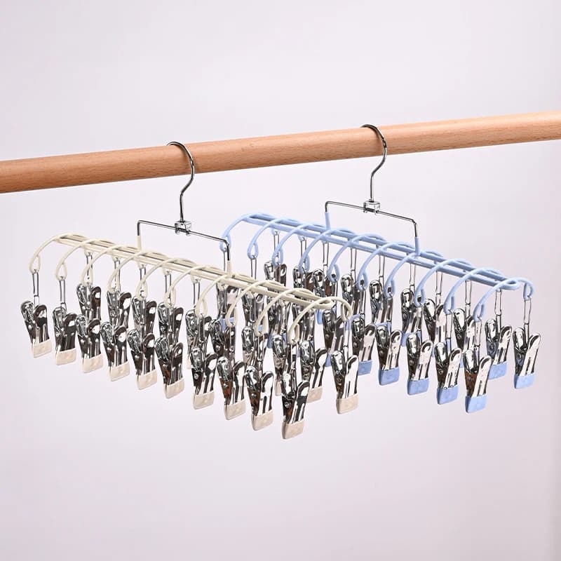 [THG] Portabiancheria per Neonati Multifunzione Antiscivolo, Appendiabiti per Asciugare Vestiti, Sciarpe e Bavaglini, Gancio in Plastica