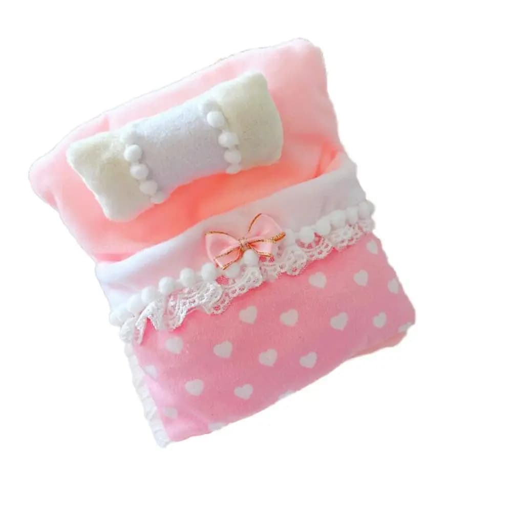 Regalo 10 cm Sacco a pelo Pizzo Rosa Blu Mini Materasso Cuscino Trapunta Accessori Foto Puntelli Biancheria da letto Cuscino in cotone