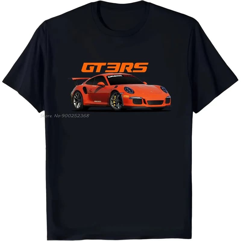 Classic Car Retro Vintage T-Shirt Gt3 Rs Silhouette Summer Men Casual Fashion Tees Streetwear Top