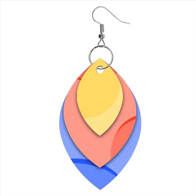 ABYN-120Pieces Unfinished Wooden Earrings Blank Wood For Earring 4 Shapes For Wooden Earring With Earring Hooks & Jump Rings