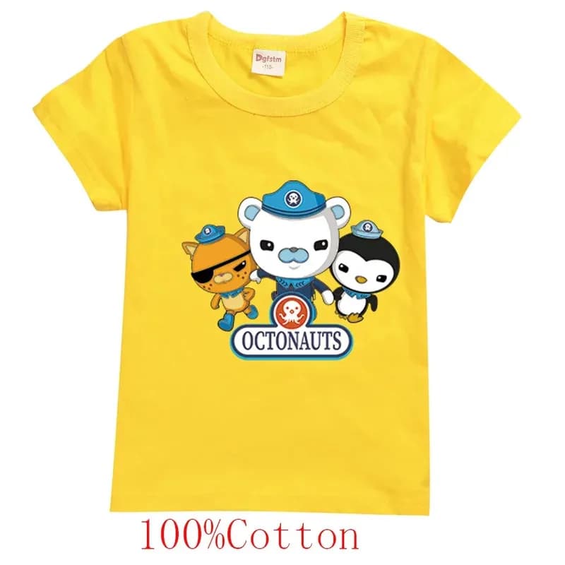 2025 Nuovo Cosplay Bambini The Octonauts T-shirt per Neonati maschi Vestiti estivi Cotone Cartoon Manica corta O-Collo Magliette e camicette Bambini