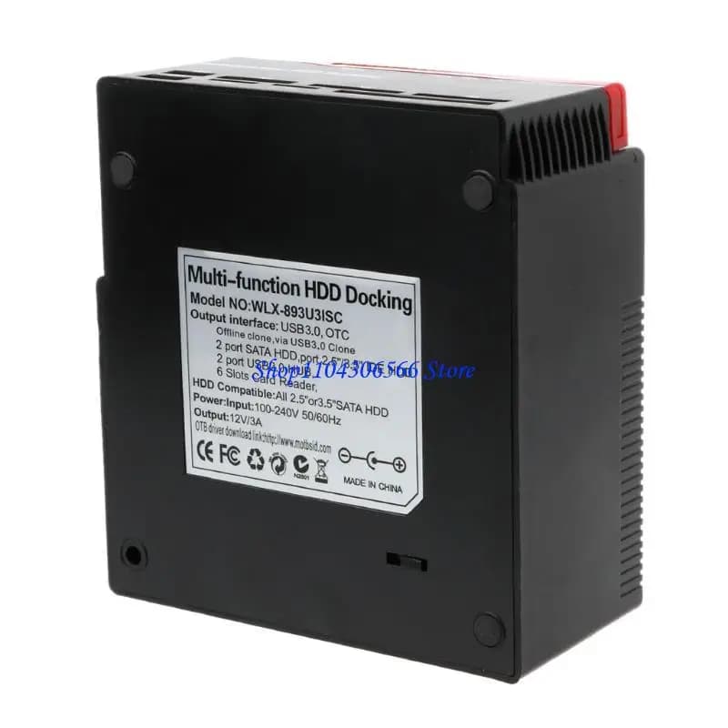 02DD Docking station per disco rigido esterno da USB a IDE a doppio slot Hub USB a 2 porte per IDE I/II/III da