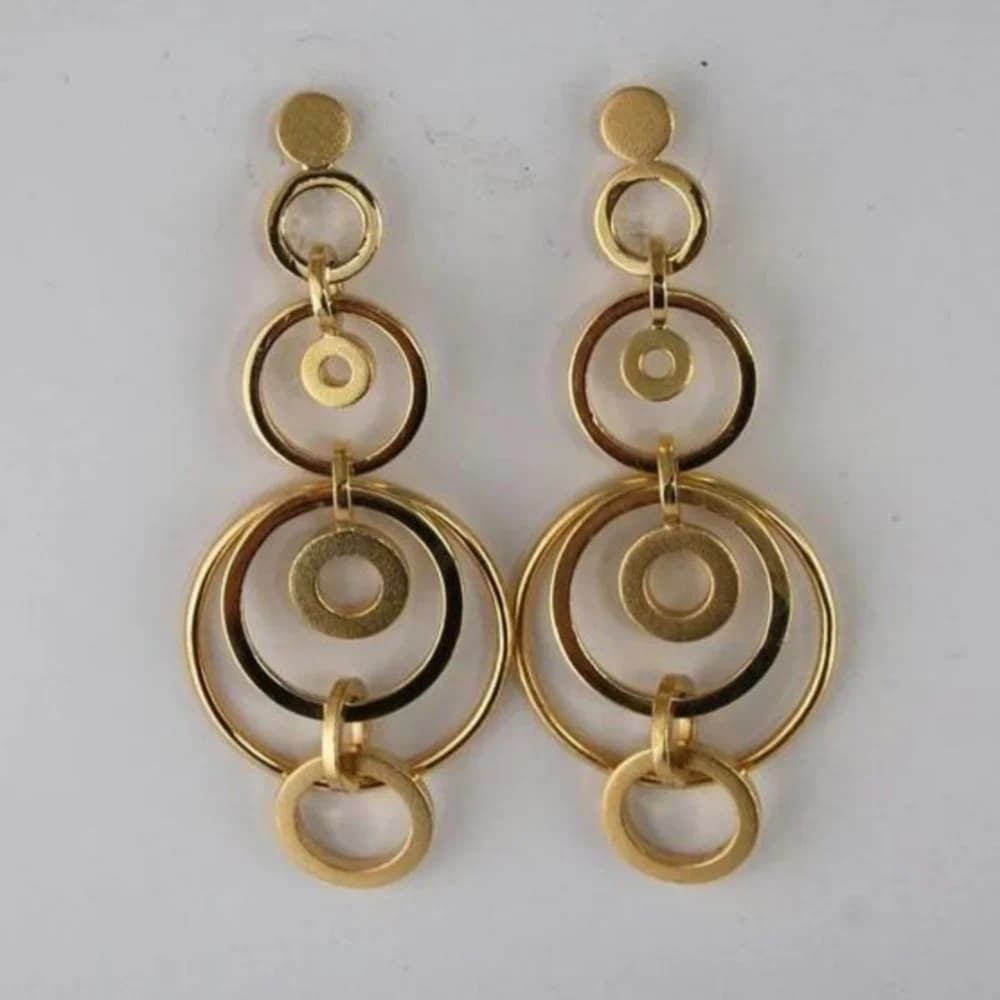 Nuovi orecchini a cerchio geometrici color oro, vuoti, per donna, gioielli alla moda