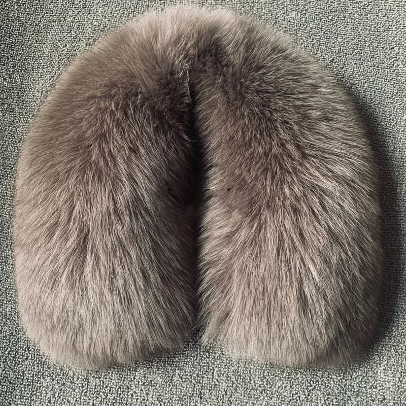 Genuine Real Fox Fur Collar Winter Neck Warmer Large Size Fluffy Fur Scarf Female Fashion Scarves Luxury Fur Collar Decorate