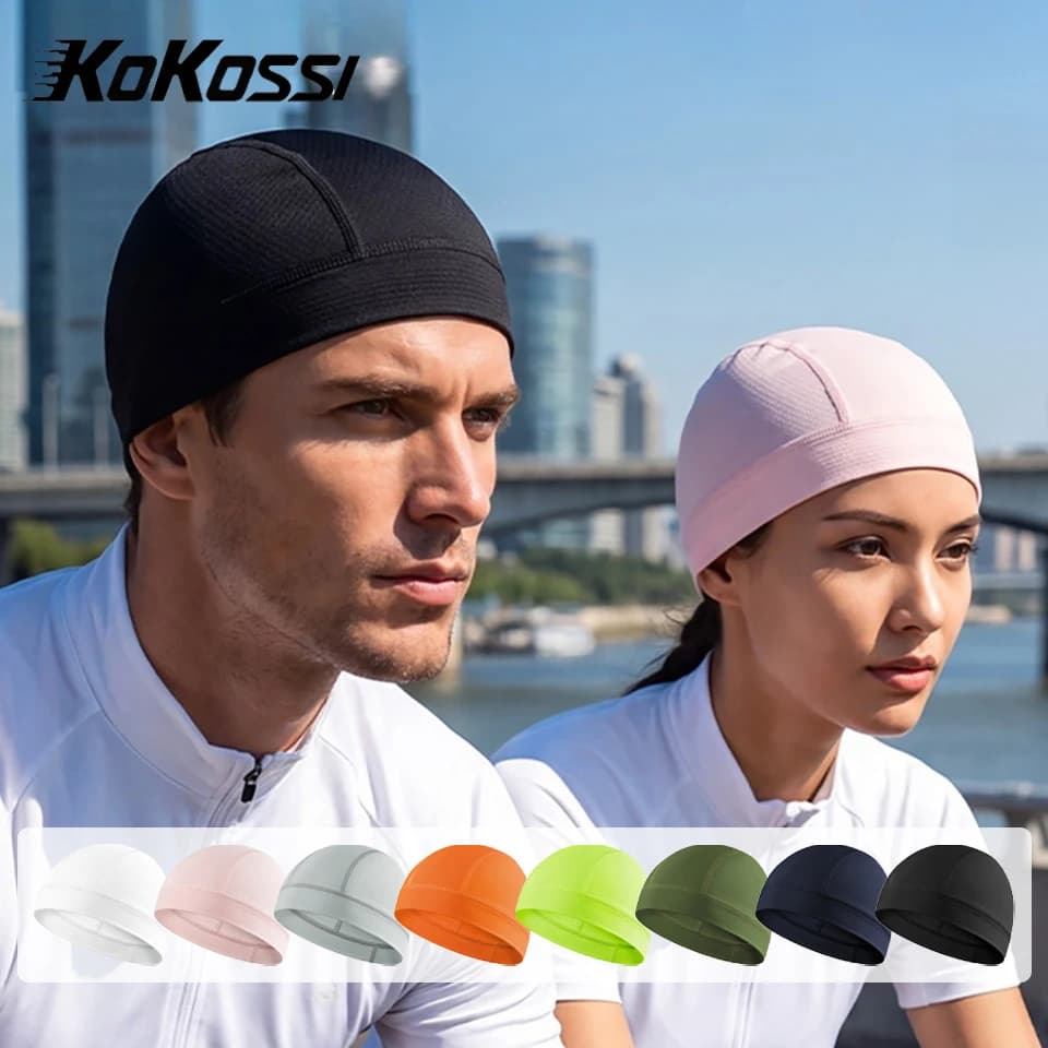 KoKossi Summer Beanie Hat Cycling Sweat Absorbent Skull Cap Breathable Mesh For Men Women Outdoor Sports Running Head Cover