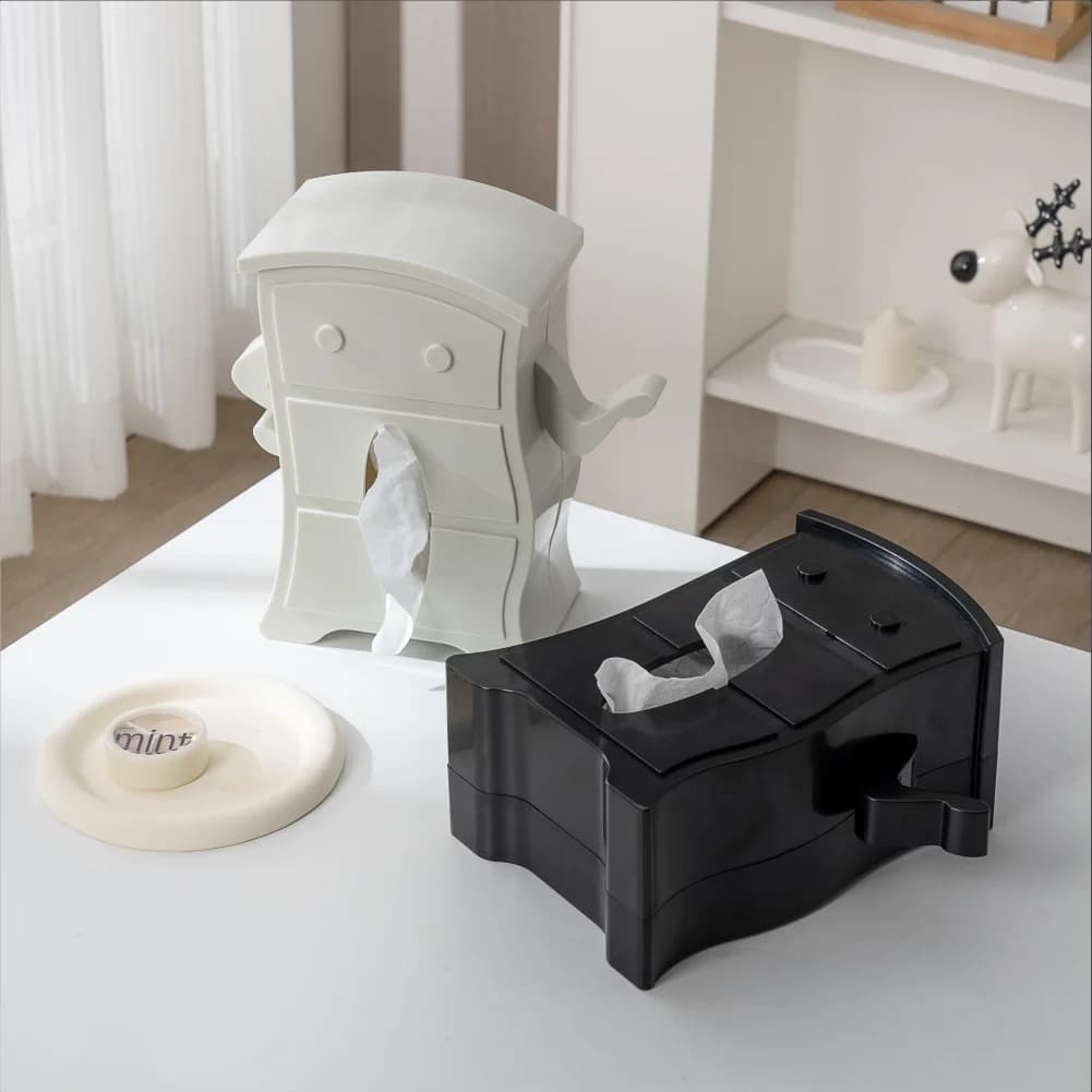 Scatola Portafazzoletti Creativa e Divertente per Soggiorno e Bagno, Contenitore per Carta Igienica a Molla, Ornamenti da Scrivania, Decorazioni per la Casa