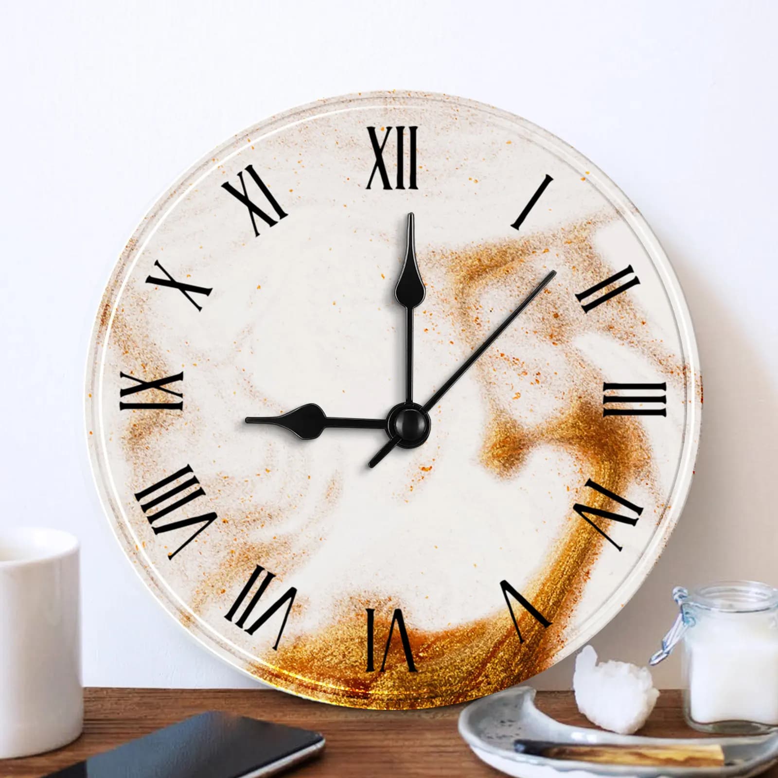 1Set Clock Mechanism Battery Operated Replacement High Precision Silent Movement DIY Clock Kit Wall Desk Use 10-12Cm Face