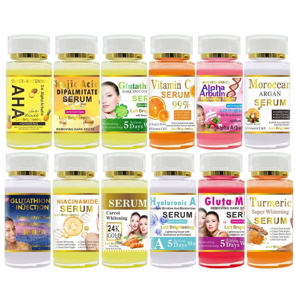 120ml 99% vitamin C serum oil face serum AHA acid cogico glutathione Skin clearing face