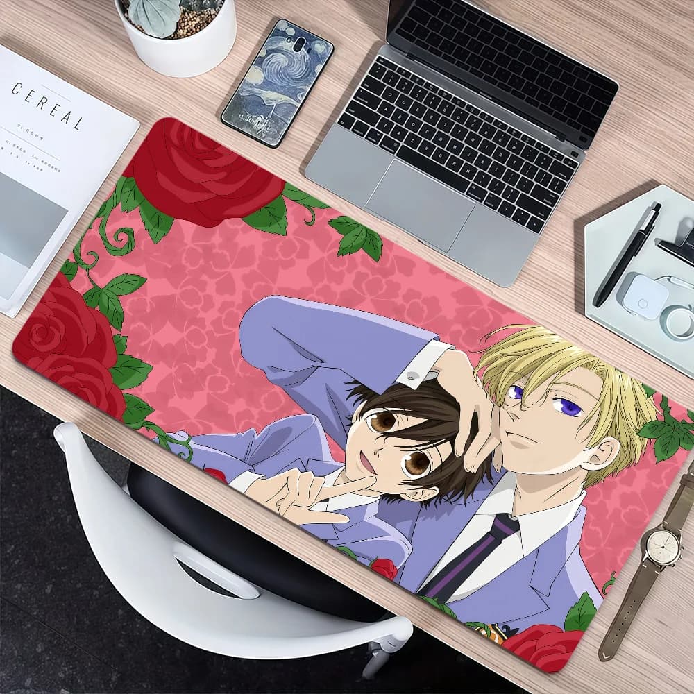 Tappetino per mouse classico anime O-Ouran High School Host Club, antiscivolo, con bordi rinforzati, spesso, per desktop, gaming, ufficio, studenti