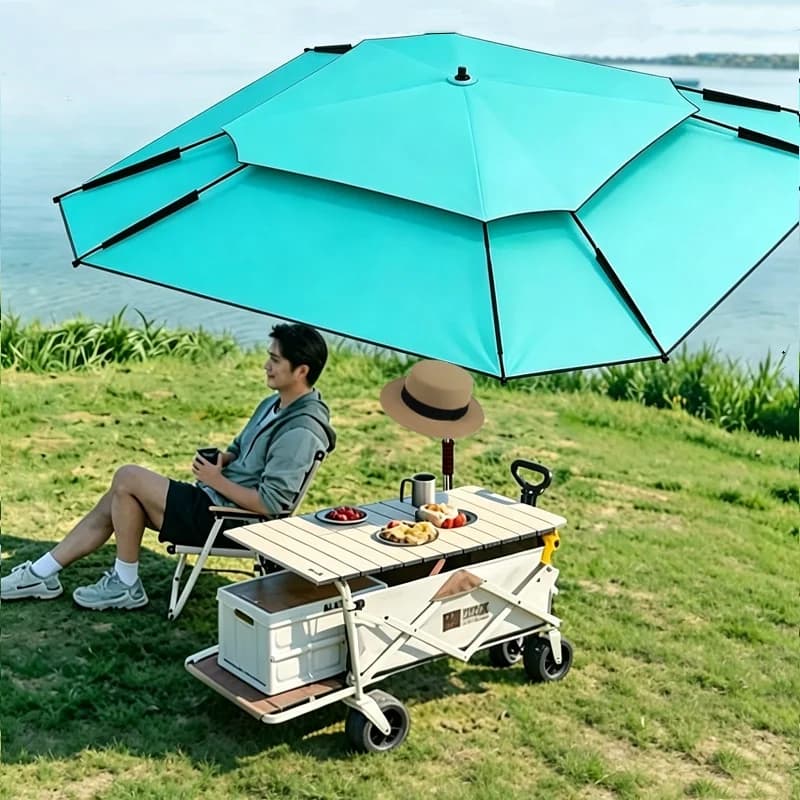 Ombrellone da Pesca Ottagonale 2.0-2.6M, Nuovo Parasole Grande per Esterni, Ombrellone da Spiaggia, Ombrellone da Pesca Innovativamente Migliorato