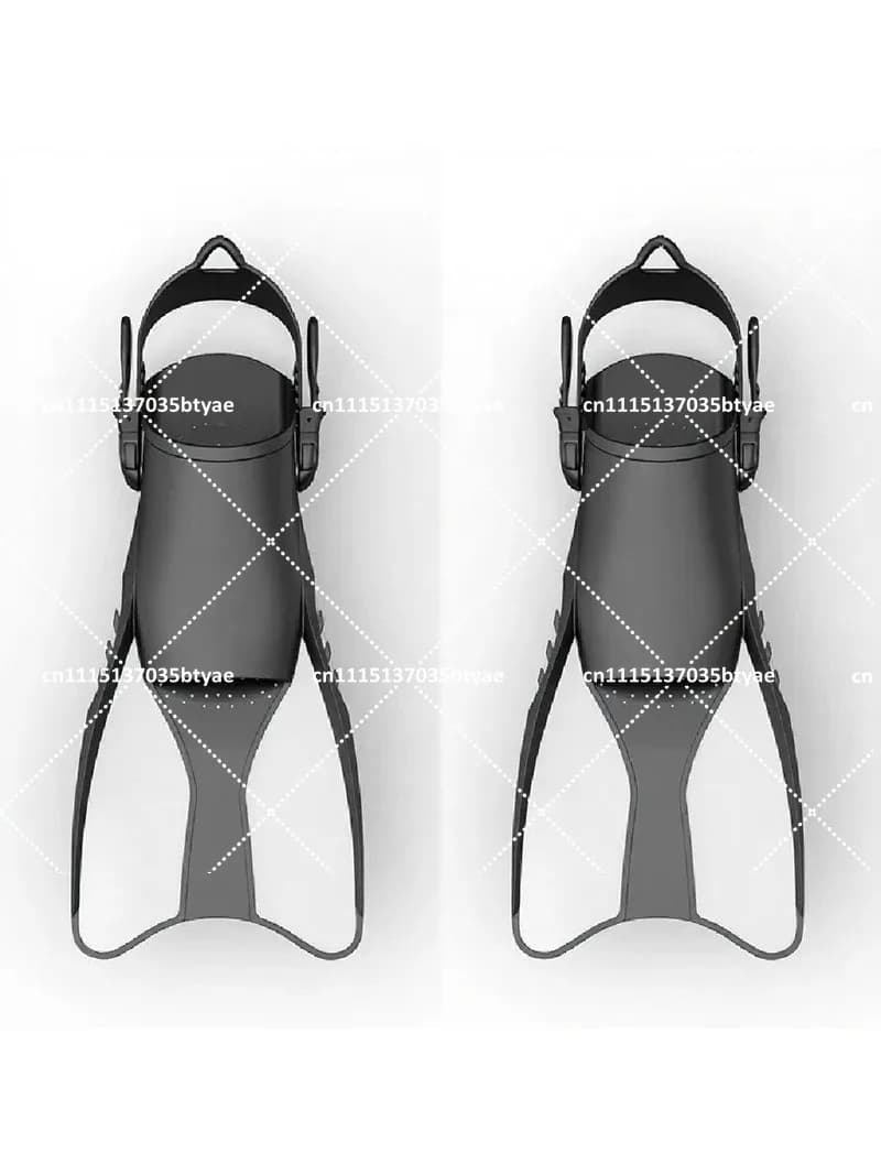 Adjustable Lace-Up Professional Frog Dive Fins for Men, Freestyle Snorkeling Swimming Training Gear for Adults