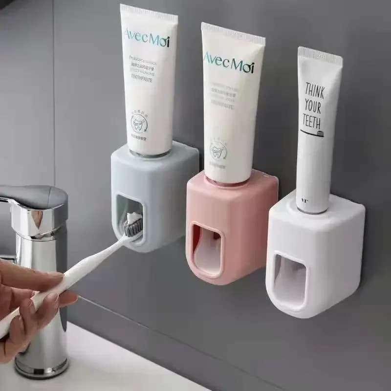 Spremi dentifricio automatico Accessori da bagno a parete Spremiagrumi impermeabile Porta spazzolino Attrezzi da bagno