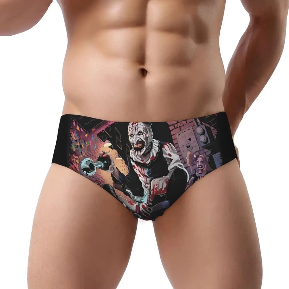 Custom Terrifiers Halloween Horror Movie Brief Panties Women's Breathable Stretch Underwear
