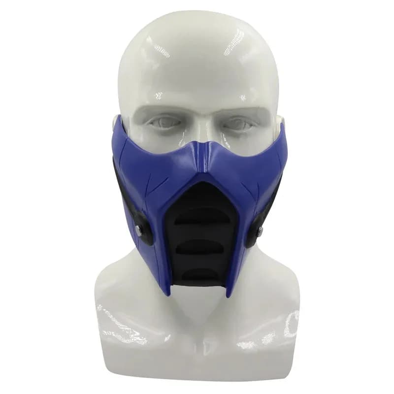 Brecks Maschera in resina da combattimento realistica, maschera MK Scorpion, maschera a grado zero, adatta per feste di Halloween e Natale