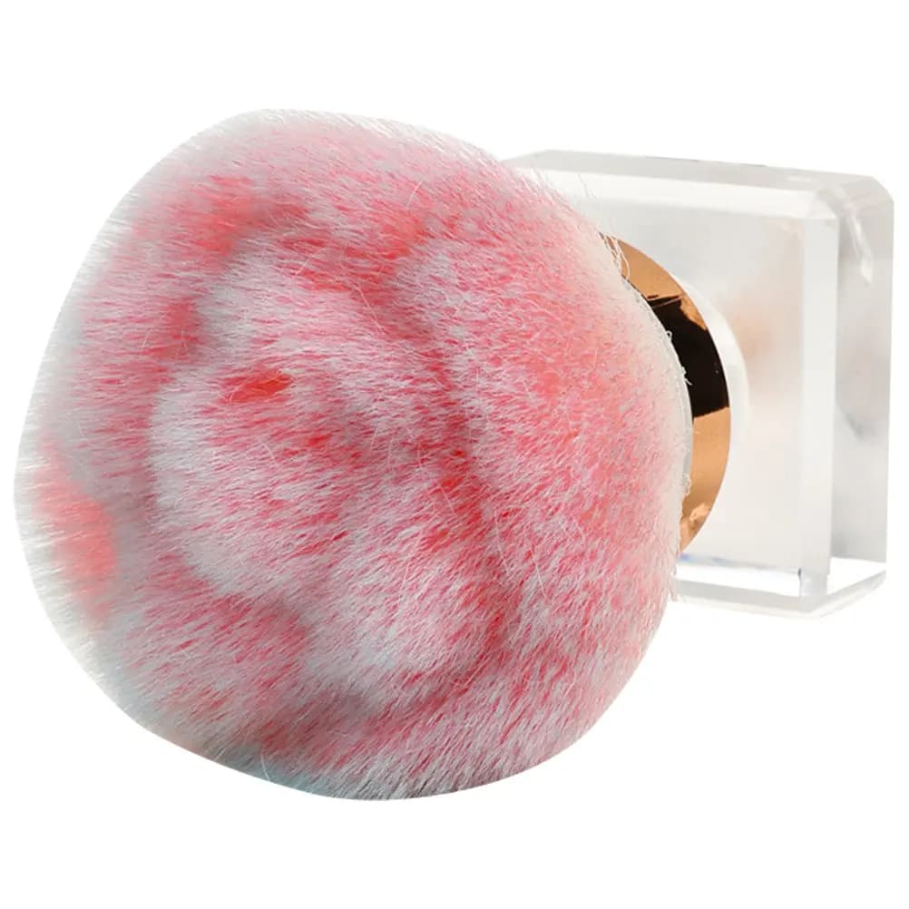 Pennello a Forma di Rosa con Manico Ergonomico per Pulizia Unghie, Applicazione Blush, Cipria e Fondotinta, Ideale per Viaggi