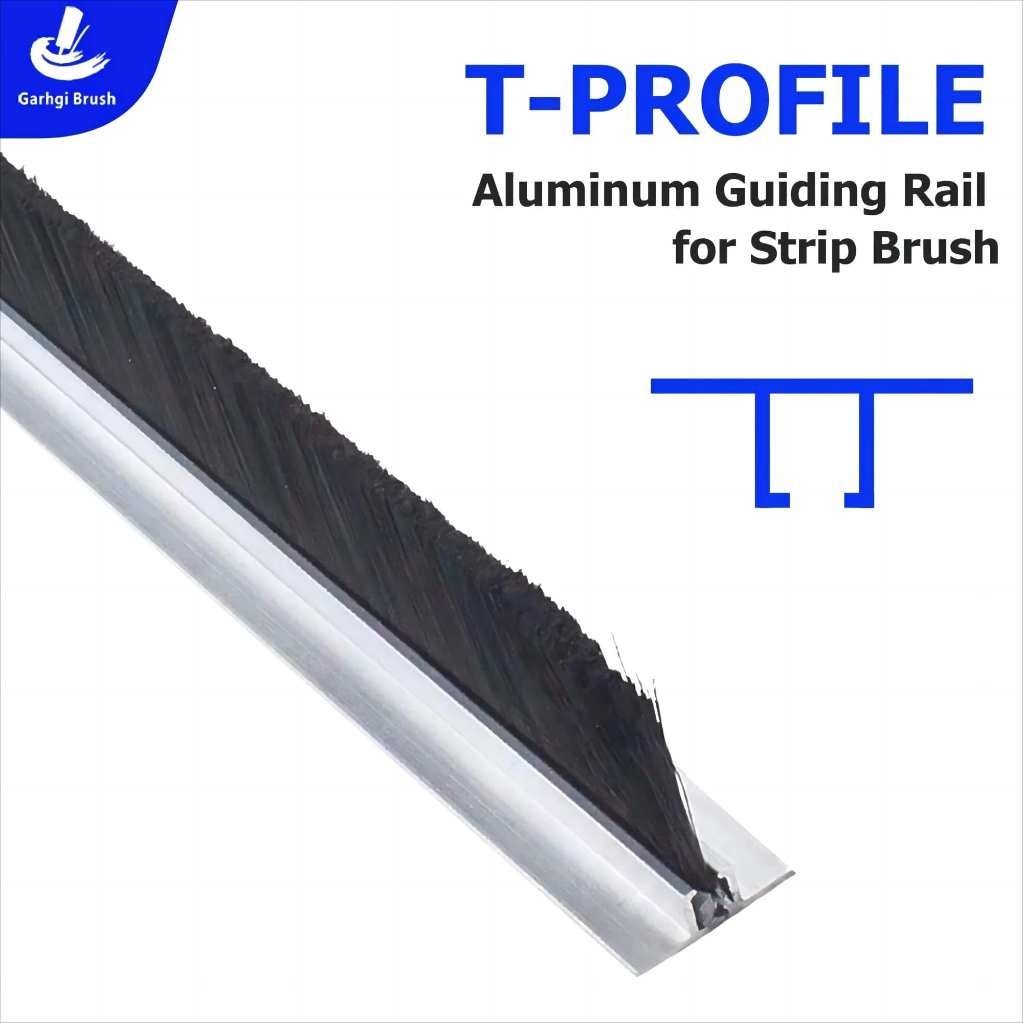 [Personalizzato] Spazzola a strisce con supporto H Profilo F Tipo T 500 mm di lunghezza per porta finestra garage Dock Sealing Pulizia rimozione polvere