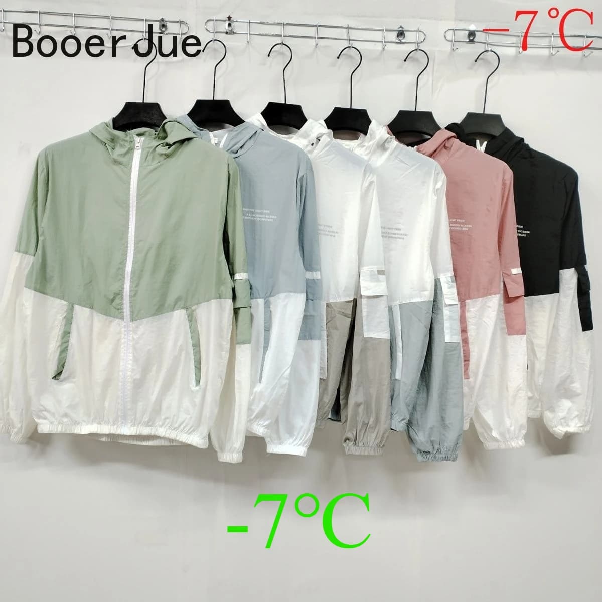 Outdoor Hiking Sports Summer Men's Sun Protection Shirt Thin Quick Drying Hood Windproof Jacket Breathable Letter Print Casual