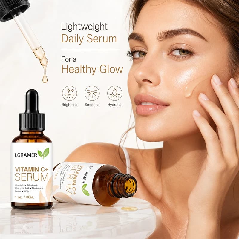 Vitamin C Facial Serum With Salicylic Acid Hyaluronic Niacinamide Brightening Anti Aging Moisturizer Daily Face Skincare Essence