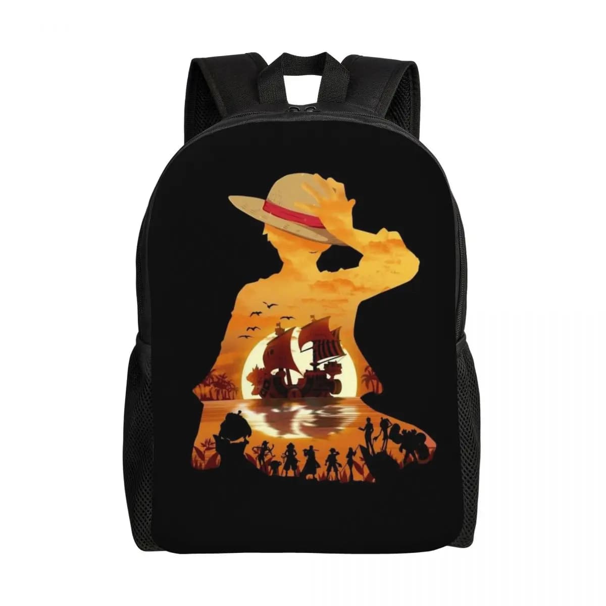 Zaino da viaggio personalizzato Anime One P-Pieces per uomo e donna, borsa per laptop da scuola, zaino da giorno per studenti universitari