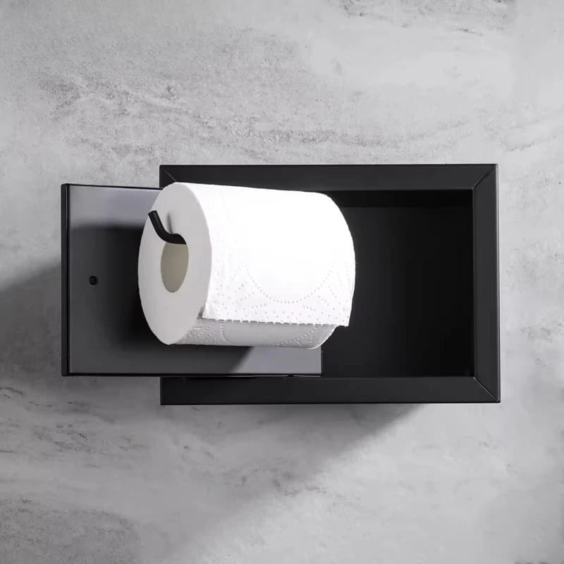 Portarotolo da Incasso per Carta Igienica, Dispenser Nascosto in Acciaio Inossidabile con Design Impermeabile, Montaggio a Parete per Bagno
