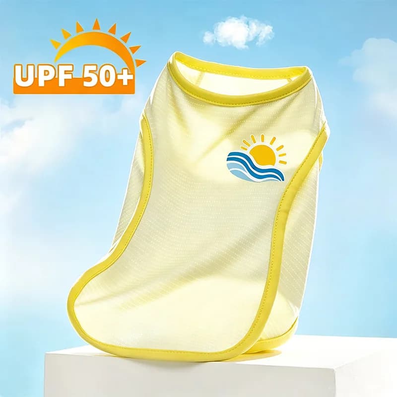 Summer UPF50+ Dog Cat Cool Clothes Sun Protection Vest Thin Icy Breathable Small and Medium-sized Dog Teddy Bichon Pet Clothes