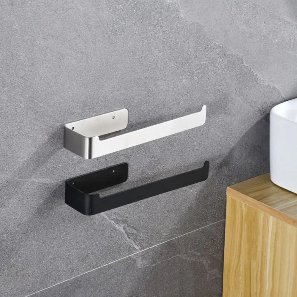 Portasciugamani con Finitura Dorata, Portasciugamani Adesivo con Finitura Nera, Design Senza Foratura, Accessori per il Bagno