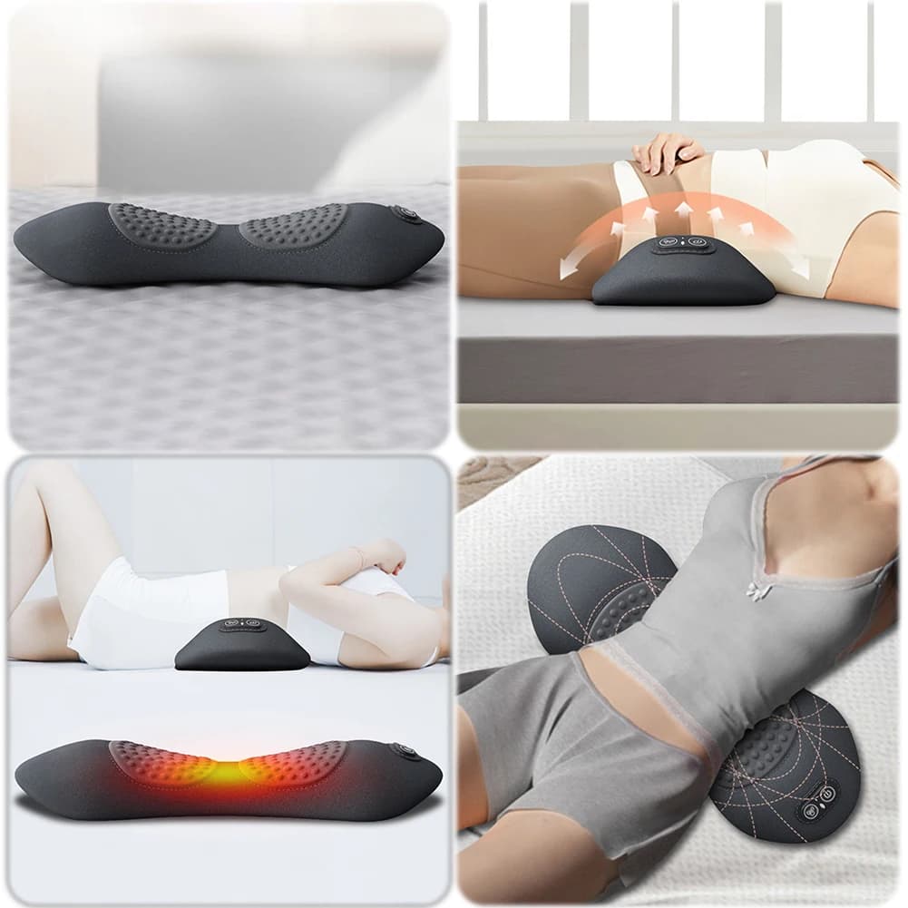 Okso 3 in 1 Mass Heat Vibration to Relieve Back Pain Elasticized Support Traction Back Low Back Life Massage Bearing