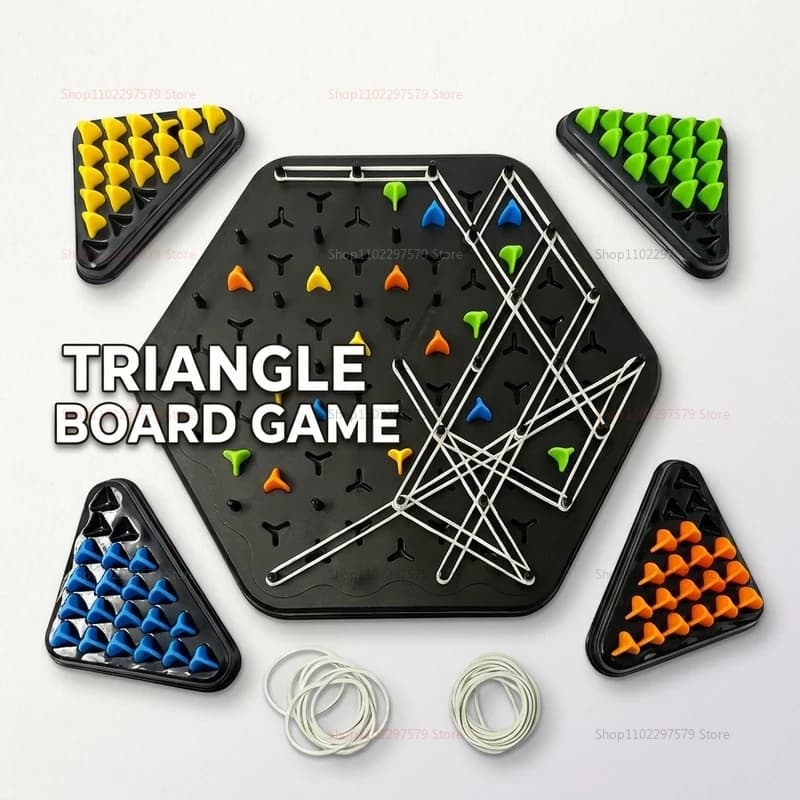 Gioco da Tavolo Chain Triangle Chess Splendor Duel per Bambini e Adulti, Gioco di Strategia e Logica per Famiglie, 2-4 Giocatori