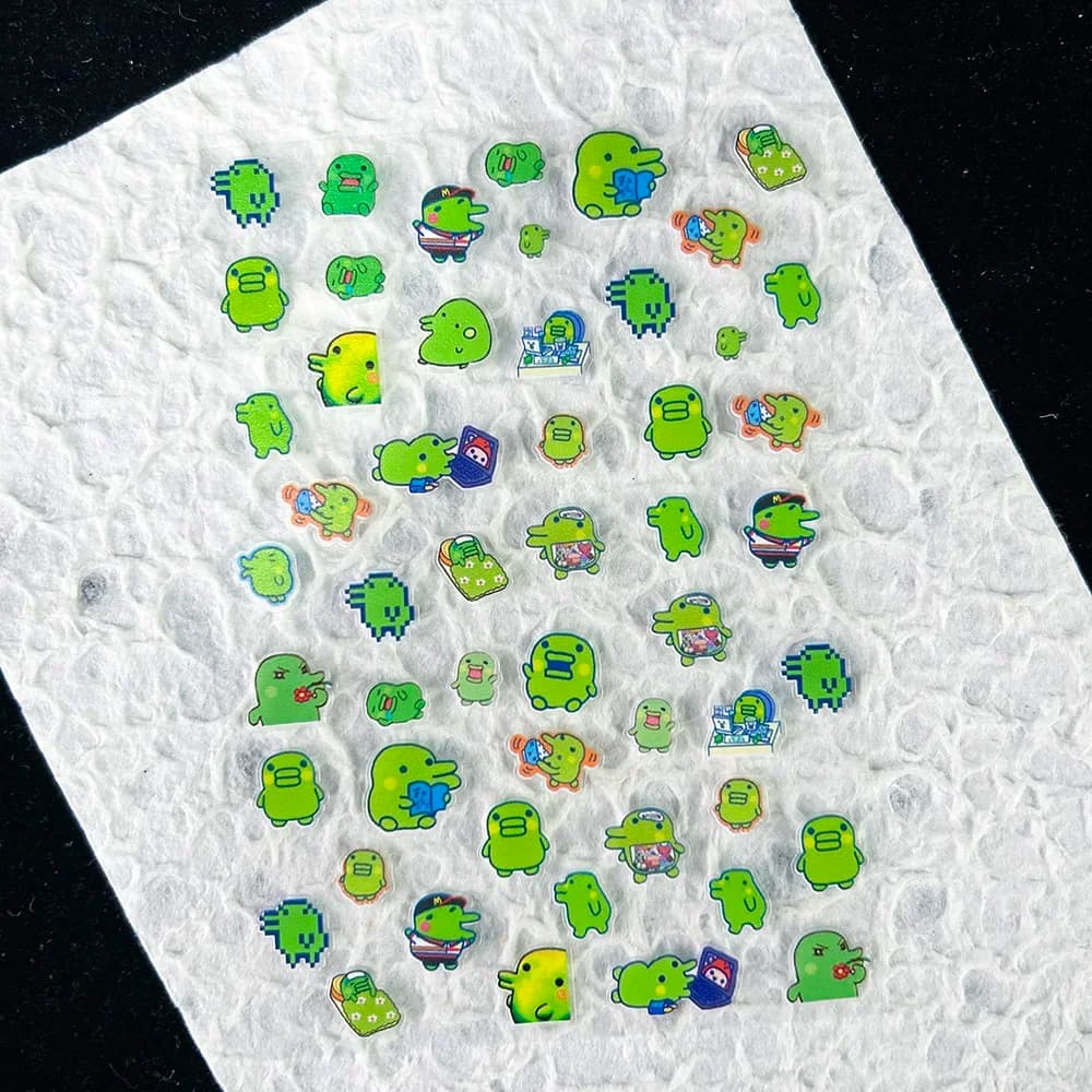 Adesivi Kawaii per Animali Elettronici Game Evolution, Decorazioni per Unghie, Animali Carini Impermeabili, Adesivi Fai-da-Te per Telefoni, Laptop, Bottiglie d'Acqua, Regali