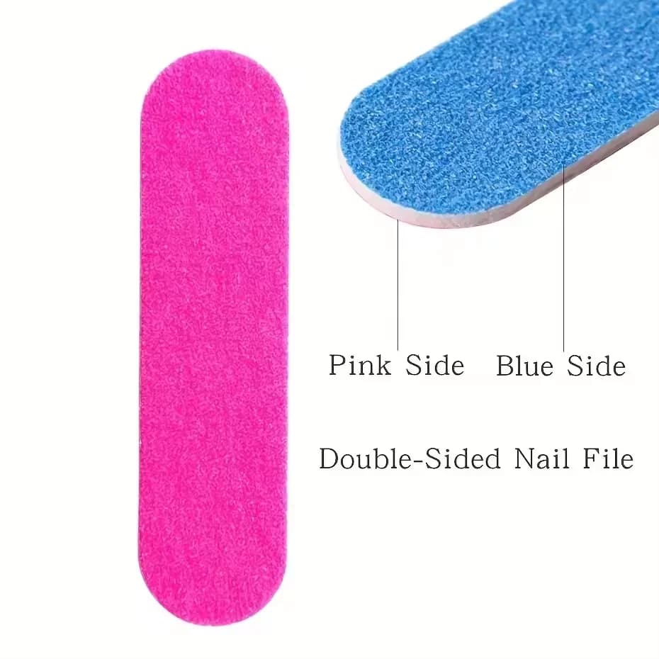 Set di 50/100 Lime per Unghie a Doppia Faccia, Mini Blocchi Abrasivi in Legno per Manicure, Pedicure, Gel Polish, Strumenti per Nail Art da Salone