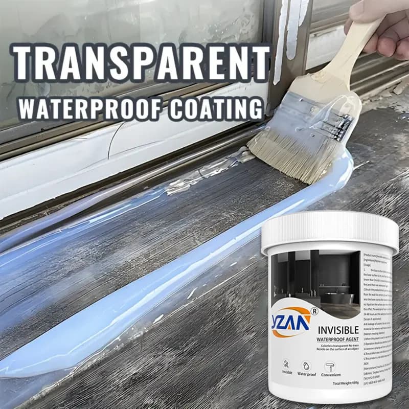 450 g waterproof invisible sealing glue in polyurethane with brush, nano repair adhesive for home repairs on roofs, bathrooms, walls, frost resistant, easy to apply with brush.