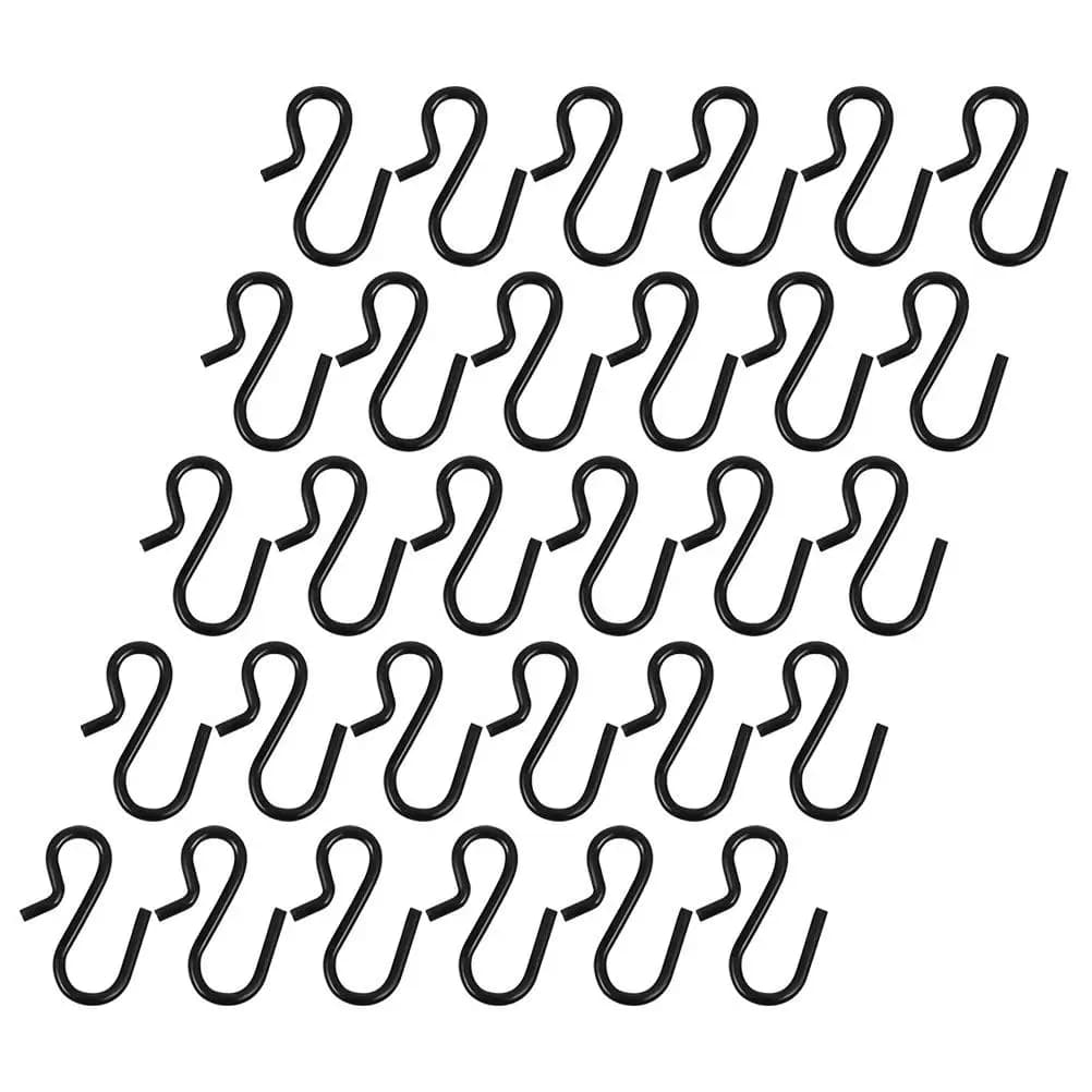 50Pcs S Hooks for Kitchen Wardrobe Hanging Clothes Towels Bags Heavy Duty Iron Hooks Proof Smooth Surface Home