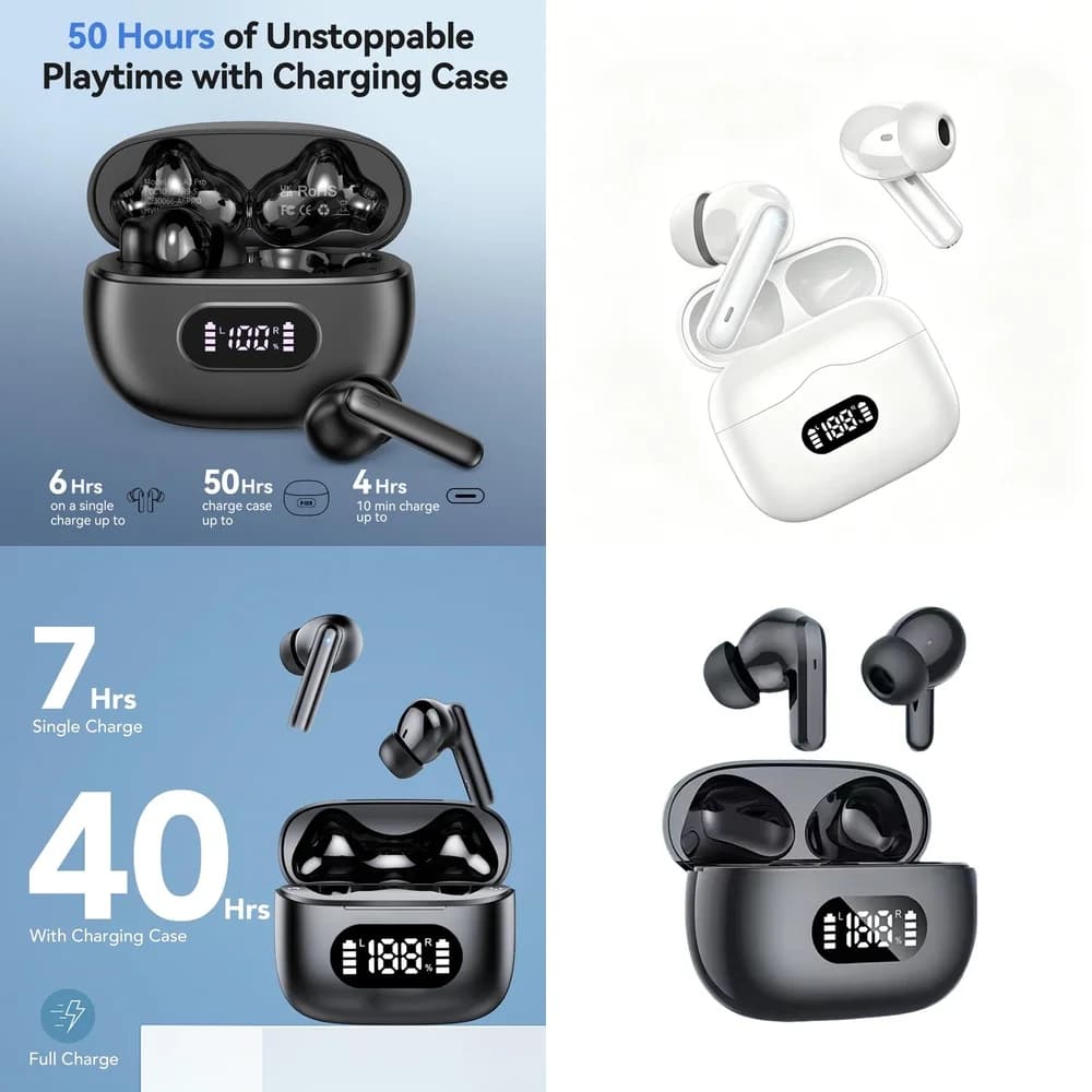 Newest TWS Wireless Earbuds BT 5.4 Earphones In-ear Stereo Headphones LED Power Display Sports Gaming Headset For Samsung Gala